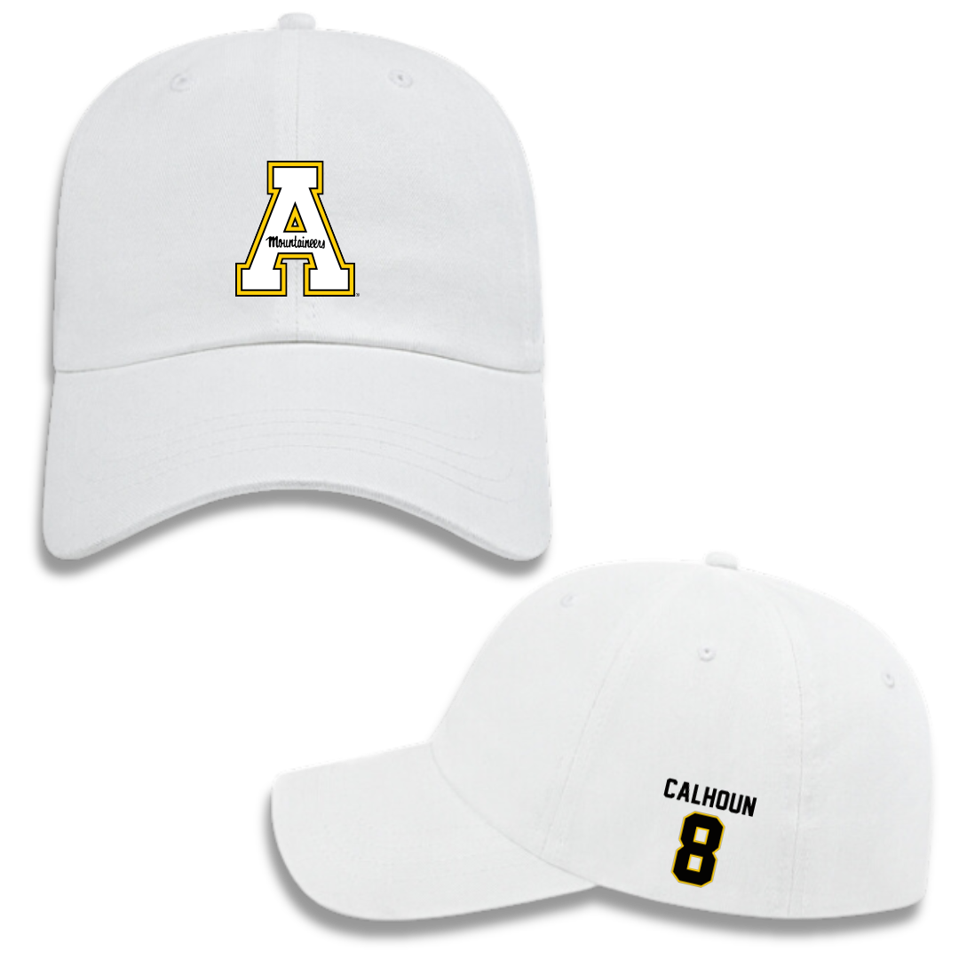 Appalachian State University Football White Hat - #8 Jaylon Calhoun