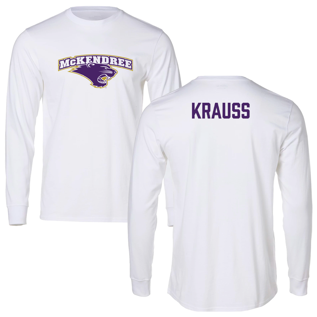McKendree University Wrestling White Performance Long Sleeve - Lydia Krauss