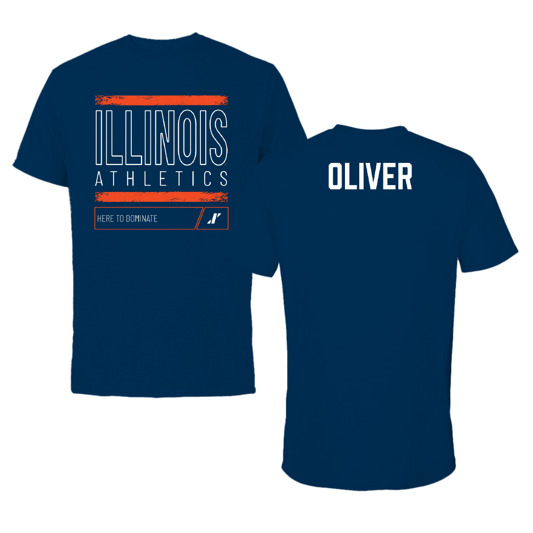 University of Illinois TF and XC Navy Dominate Performance Tee - Ashley Oliver