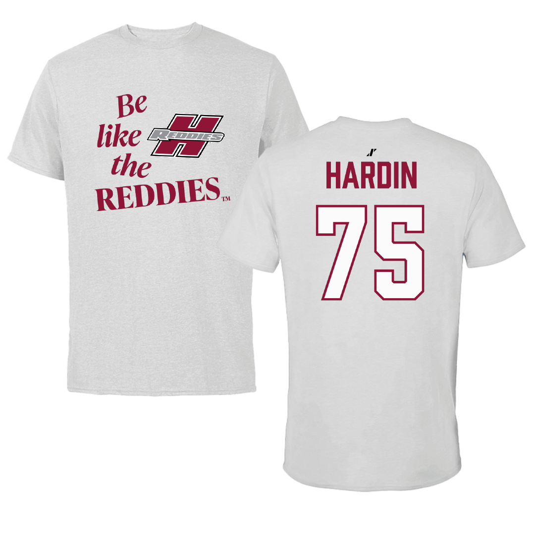 Henderson State University Football Light Gray Be Like Us Performance Tee - #75 Elijah Hardin