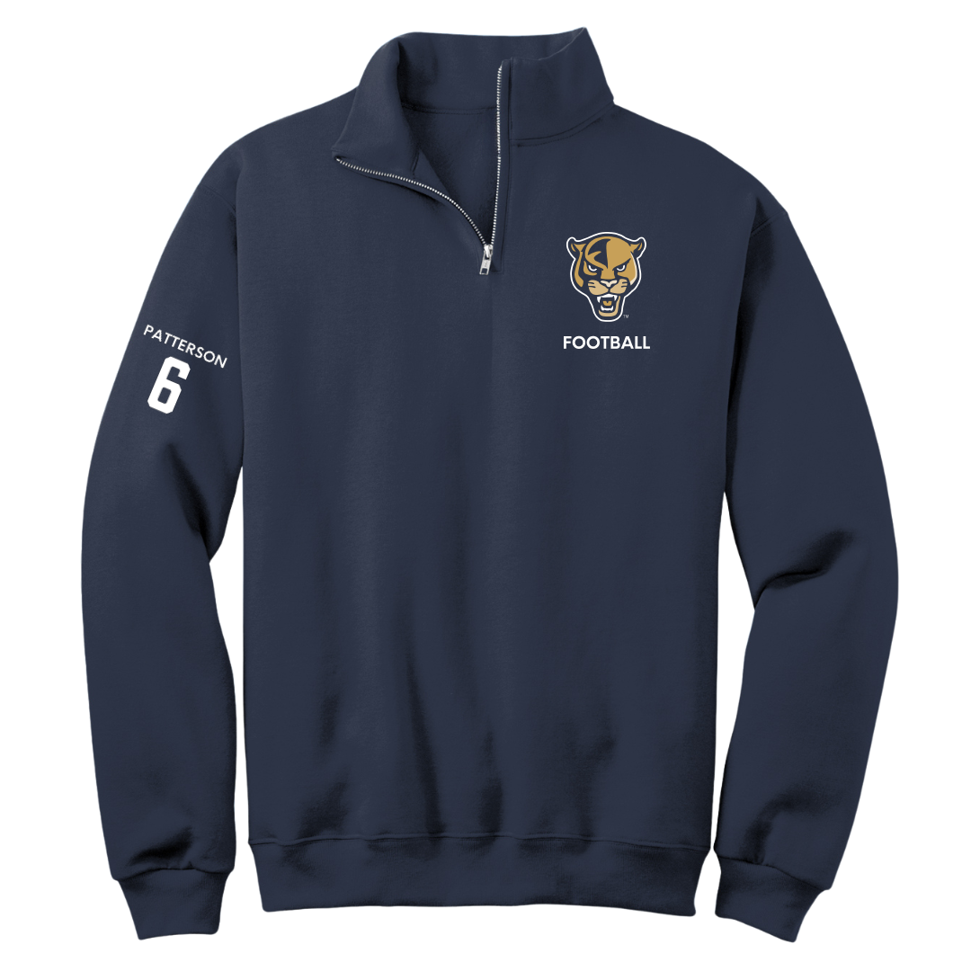 Florida International University Football Navy Quarter-Zip - #6 Antonio Patterson