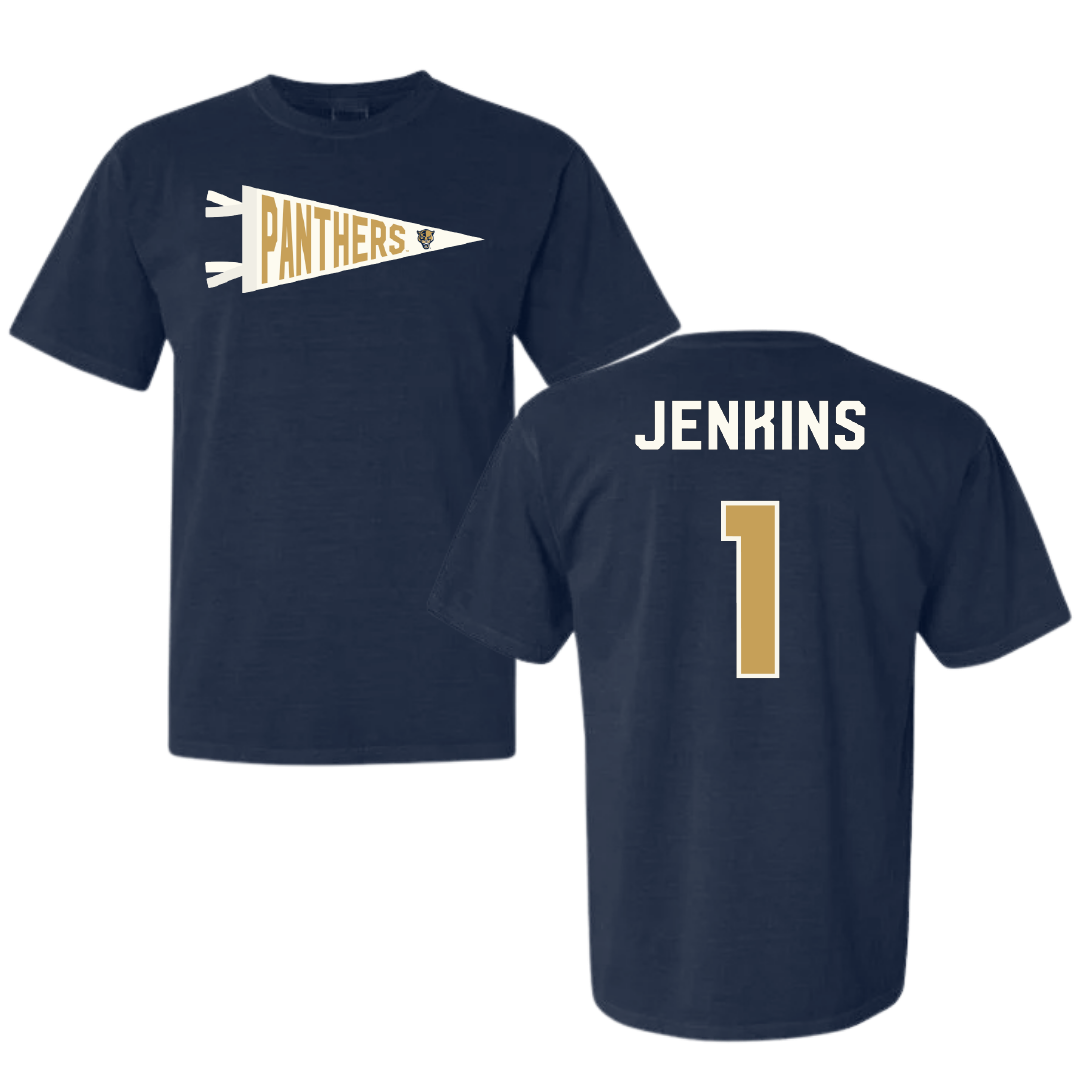 Florida International University Football Navy Pennant Comfort Colors Tee - #1 Keyone Jenkins