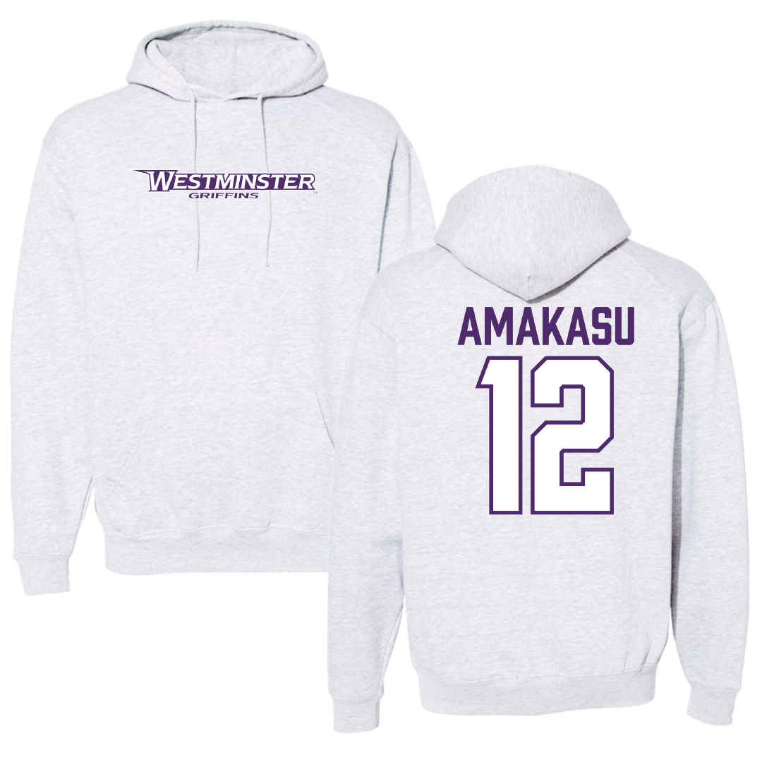 Westminster University (Utah) Basketball Light Gray Hoodie - #12 Peter Amakasu