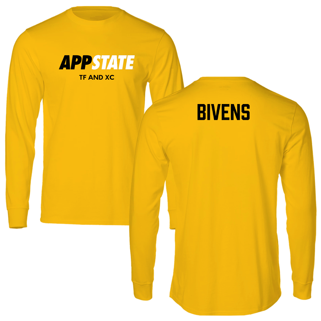 Appalachian State University TF and XC Gold Long Sleeve - Garrett Bivens