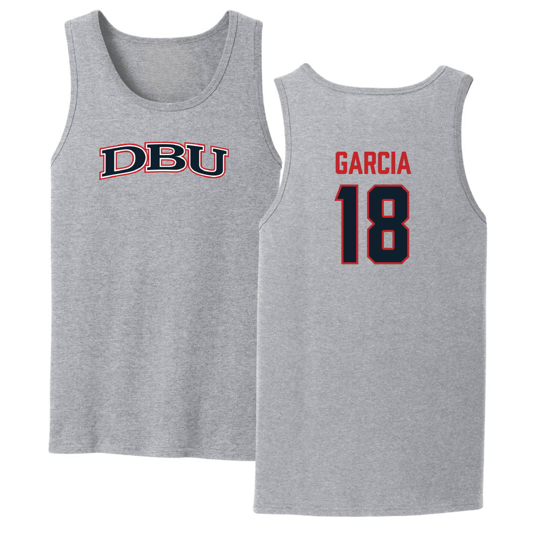 Dallas Baptist University STUNT Sport Gray Tank Top - #18 Robbie Garcia