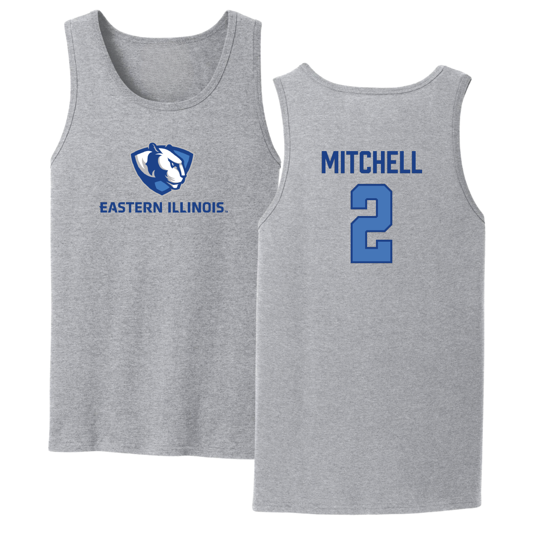 Eastern Illinois University Football Sport Gray Tank Top - #2 Bruce Mitchell