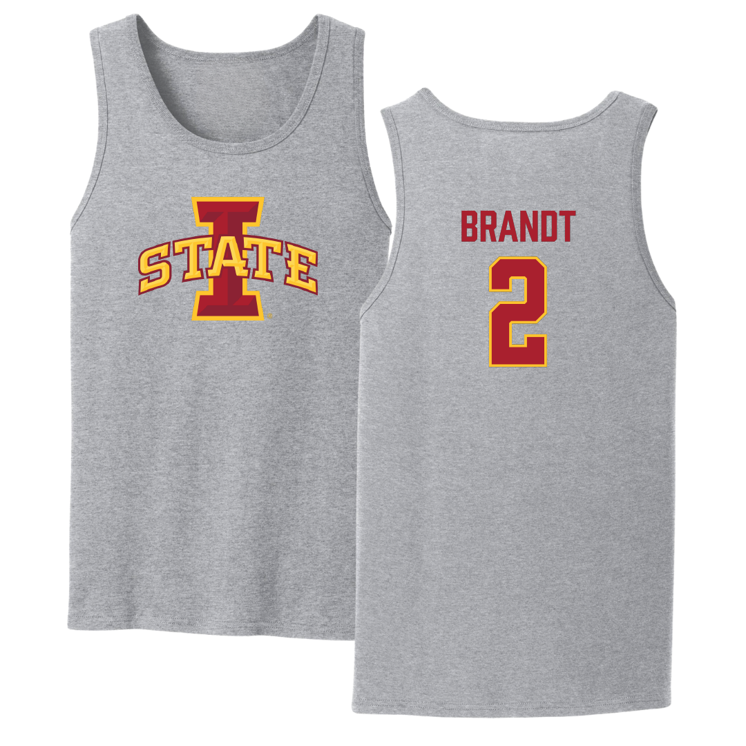 Iowa State University Volleyball Sport Gray Tank Top - #2 Morgan Brandt