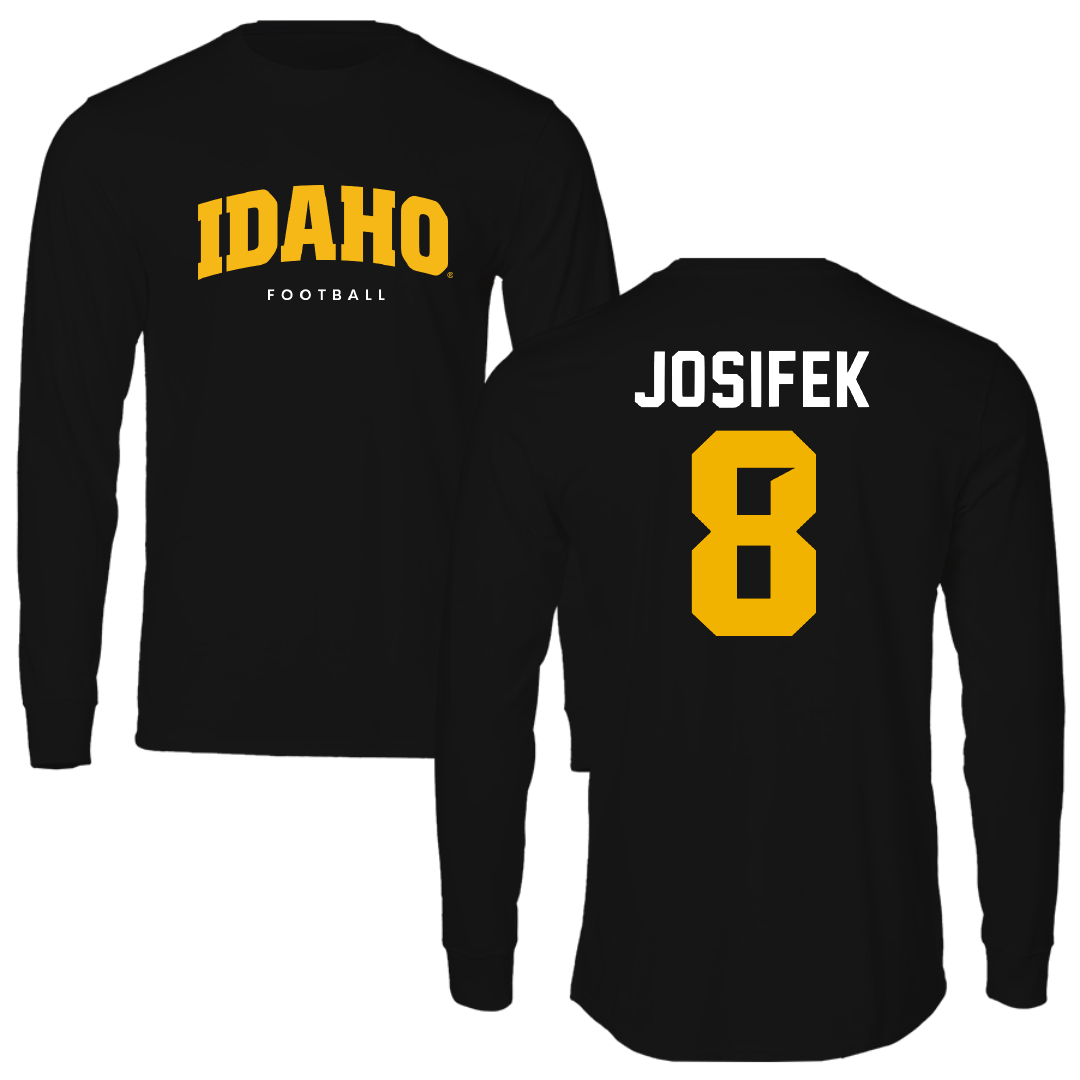 University of Idaho Football Black Long Sleeve - #8 Nicholas Josifek