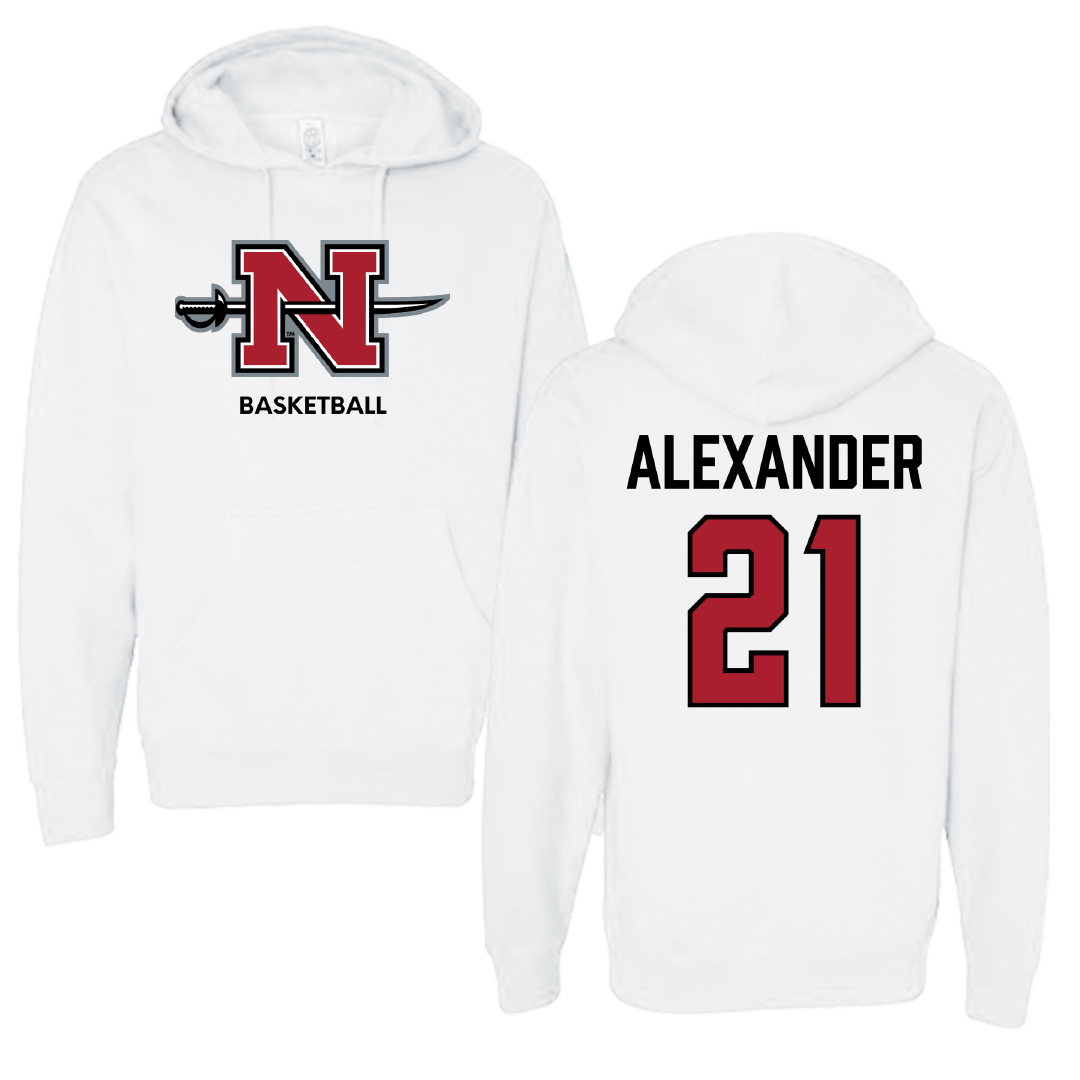 Nicholls State University Basketball (W) White Hoodie - #21 Lexi Alexander