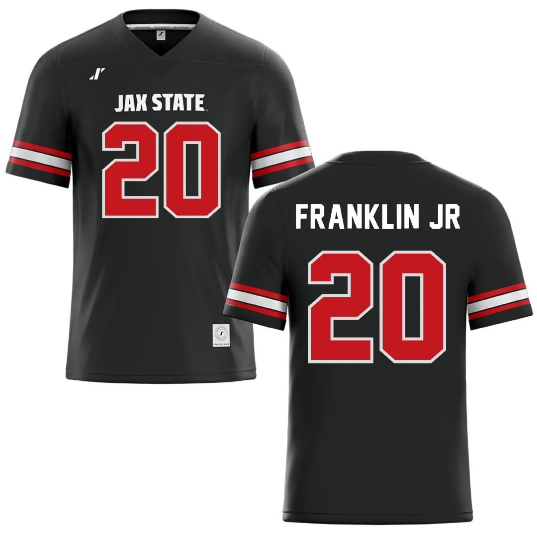 Jacksonville State University Black Football Jersey - #20 Travis Franklin Jr