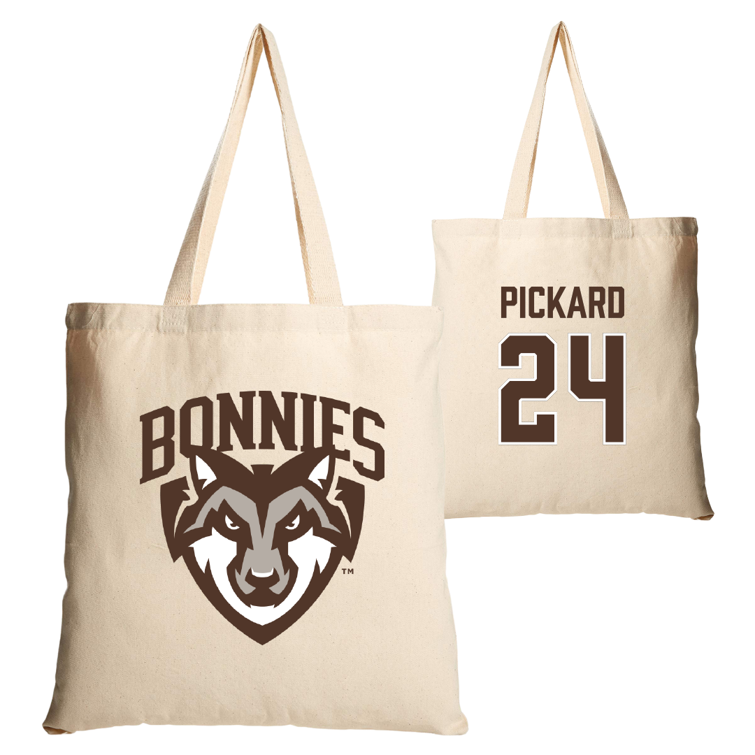 St. Bonaventure University Soccer Tan Canvas Tote Bag - #24 Kristin Pickard