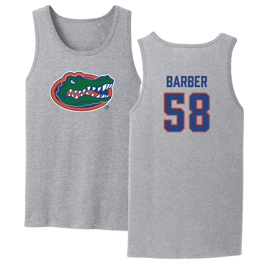 University of Florida Football Sport Gray Tank Top - #58 Austin Barber