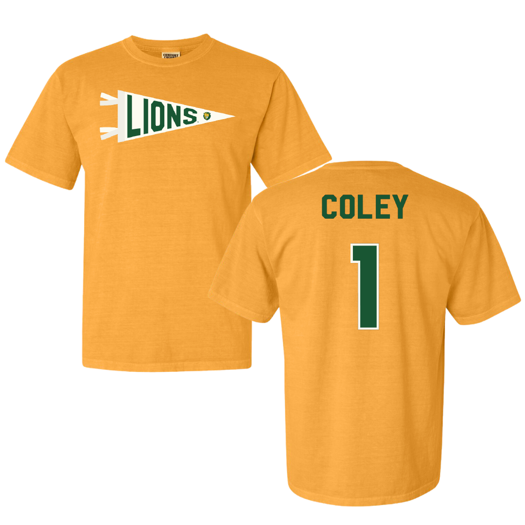 Southeastern Louisiana University Baseball Gold Pennant Comfort Colors Tee - #1 Parker Coley