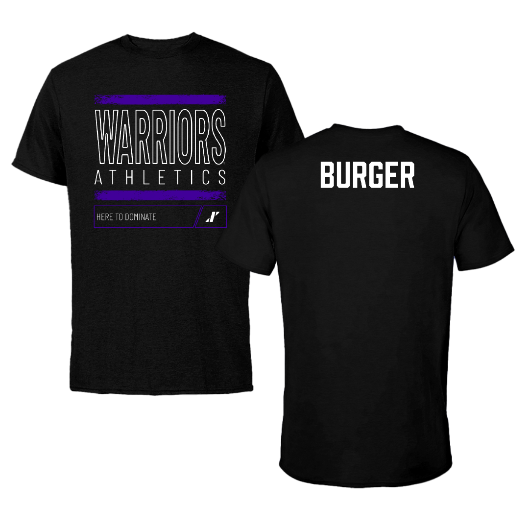 Winona State University Tennis Black Dominate Tee - Ally Burger