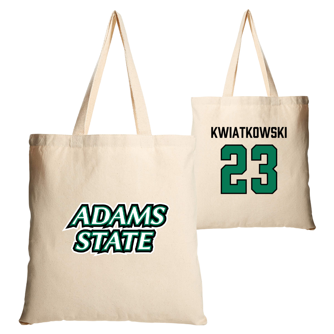 Adams State University Soccer Tan Canvas Tote Bag - #23 Hailey Kwiatkowski