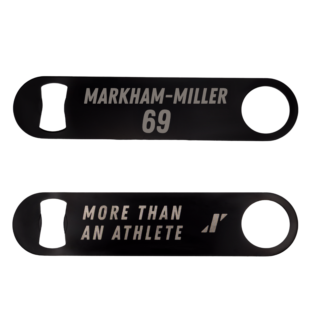 Towson University Football Black Bottle Opener - #69 Ian Markham-Miller