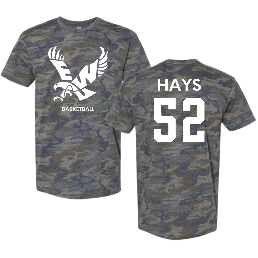 Eastern Washington University Basketball (W) Vintage Camo Tee - #52 Bella Hays