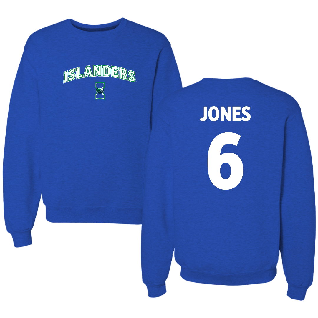 Texas A&M University-Corpus Christi Band Blue Crewneck - #6 Madison Jones