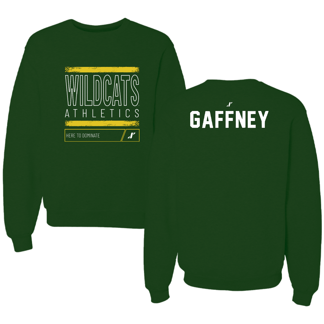 Northern Michigan University Wrestling Forest Green Dominate Crewneck - Noelle Gaffney