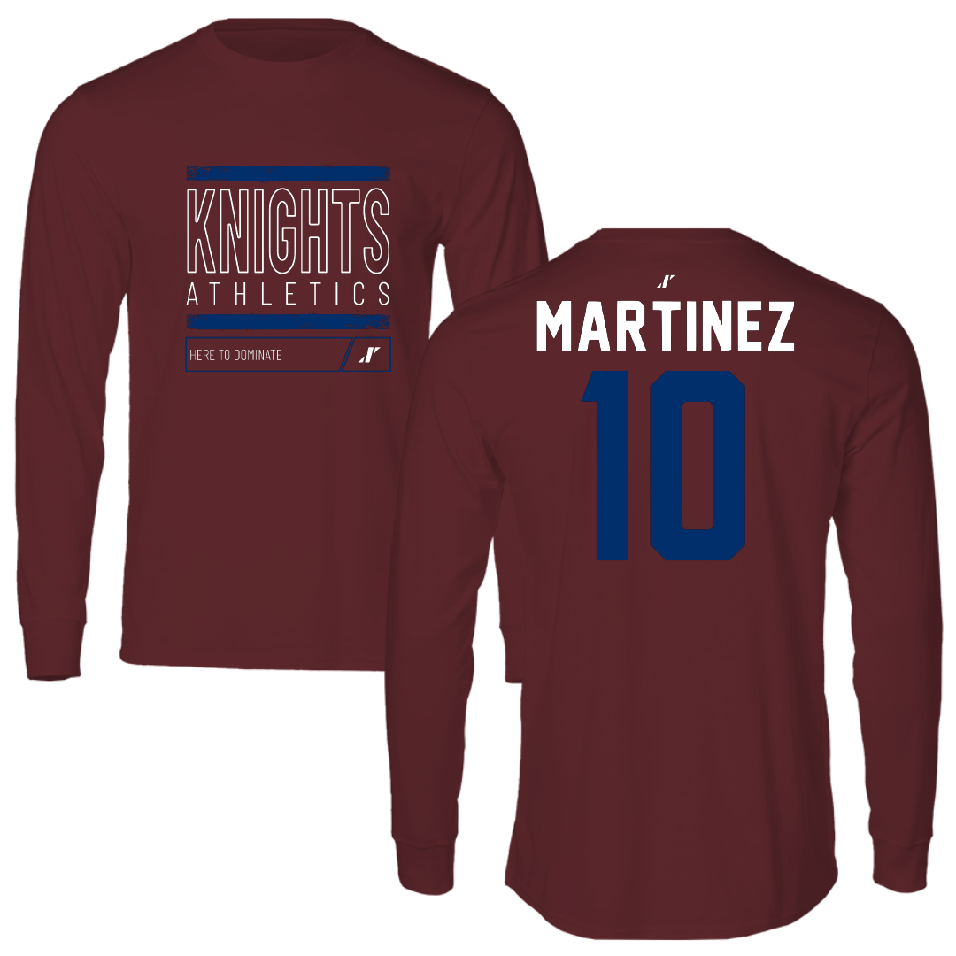 Fairleigh Dickinson University-Metropolitan Campus Soccer Maroon Dominate Performance Long Sleeve - #10 Laura Martinez