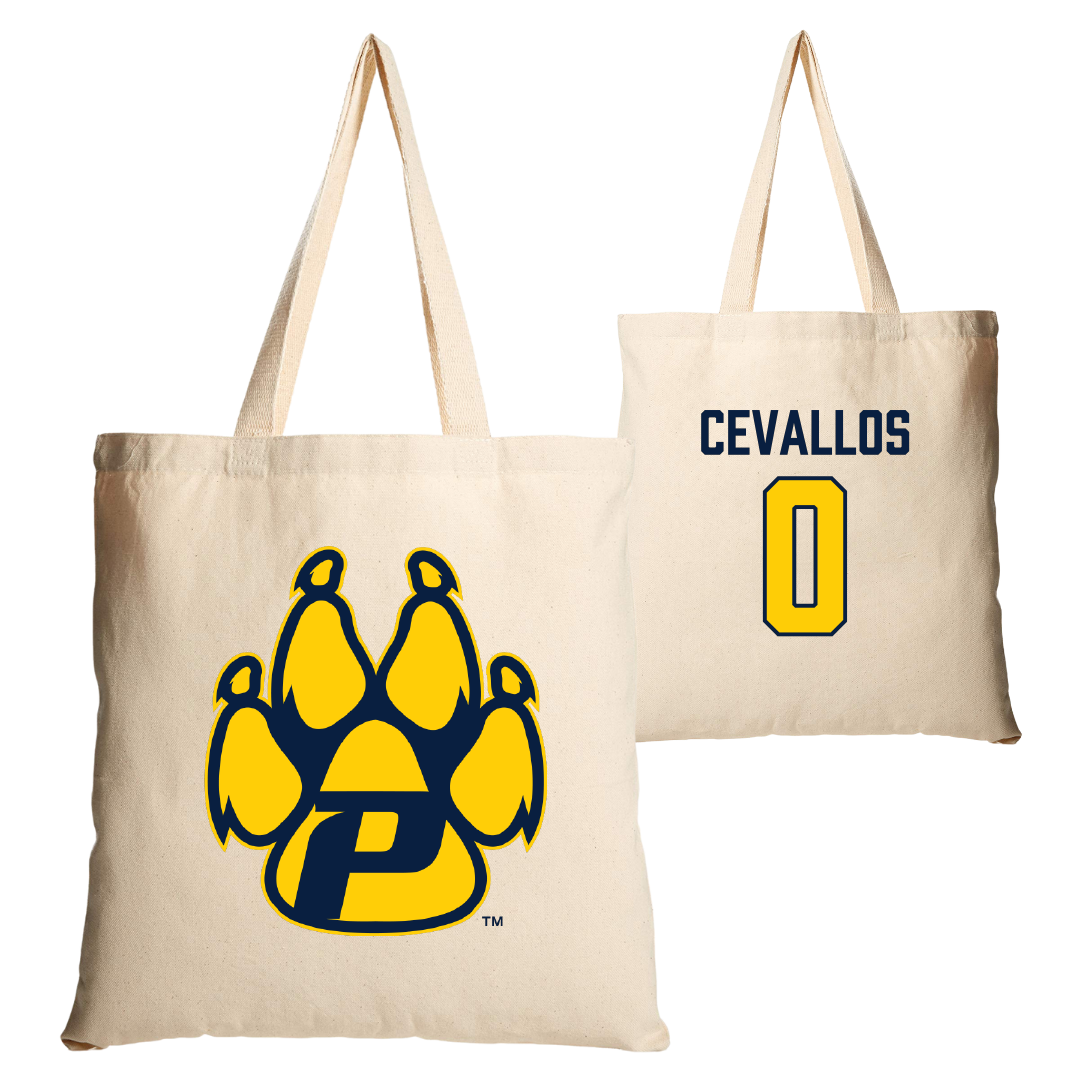 Pace University Basketball Tan Canvas Tote Bag - #0 Ciera Cevallos