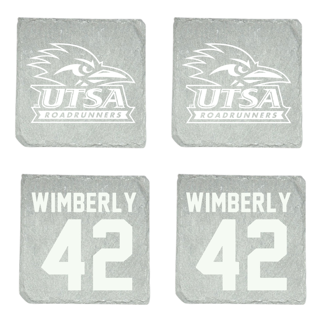 University of Texas at San Antonio Football Stone Coaster (4 Pack)  - #42 Daemian Wimberly