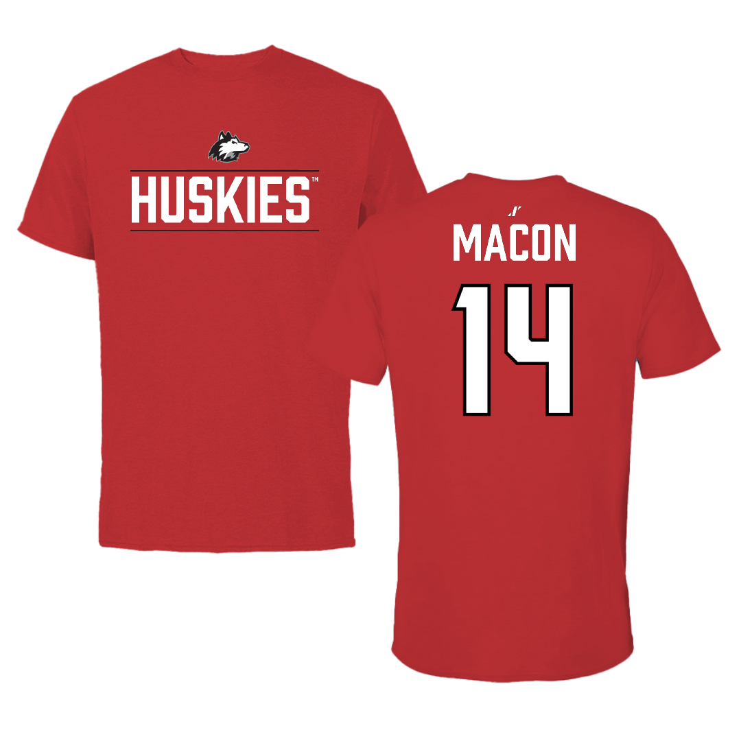 Northern Illinois University Football Red General Tee - #14 Jalen Macon