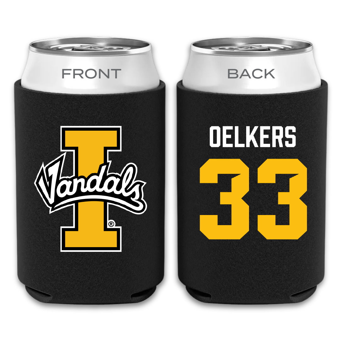 University of Idaho Soccer Black Can Cooler - #33 Payton Oelkers