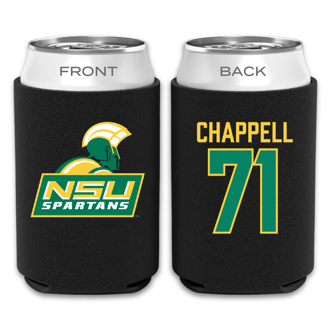 Norfolk State University Football Black Can Cooler - #71 Jayden Chappell