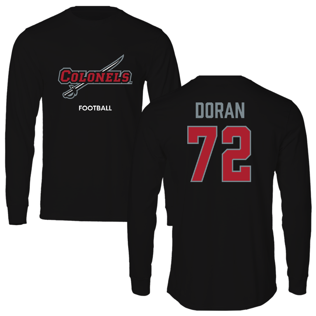 Nicholls State University Football Black Colonels Long Sleeve - #72 Seth Doran