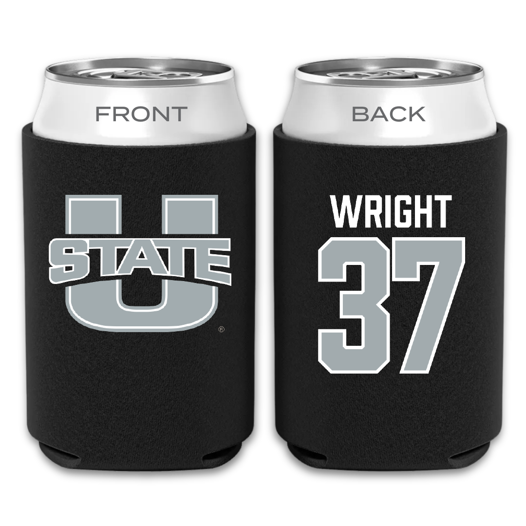 Utah State University Football Black Can Cooler - #37 Jaeden Wright
