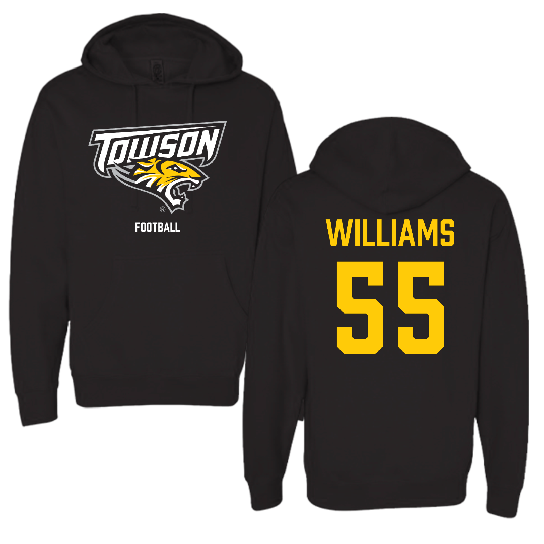 Towson University Football Black Hoodie - #55 Mike Williams