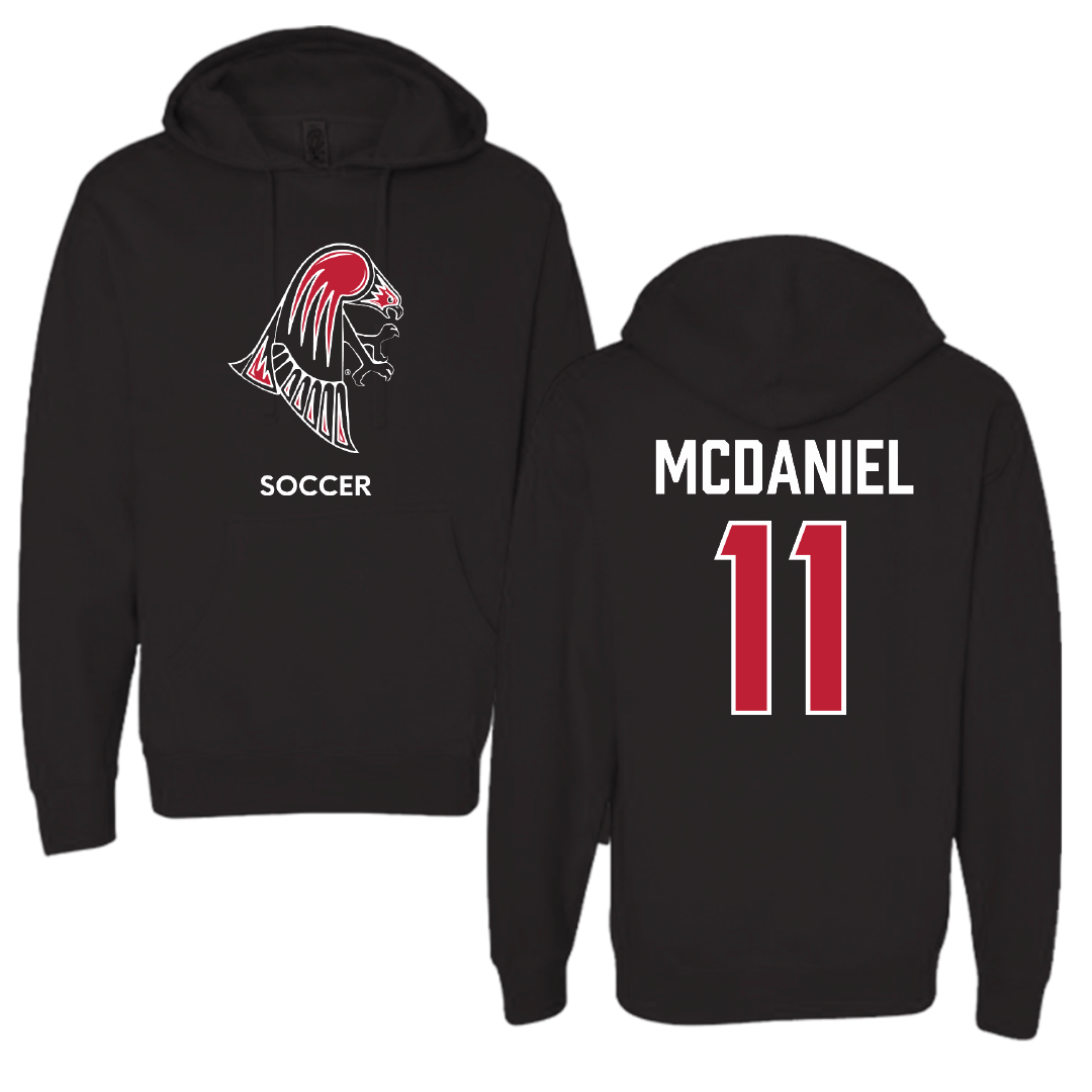 University of Wisconsin-River Falls Soccer (W) Black Hoodie - #11 Brooke McDaniel