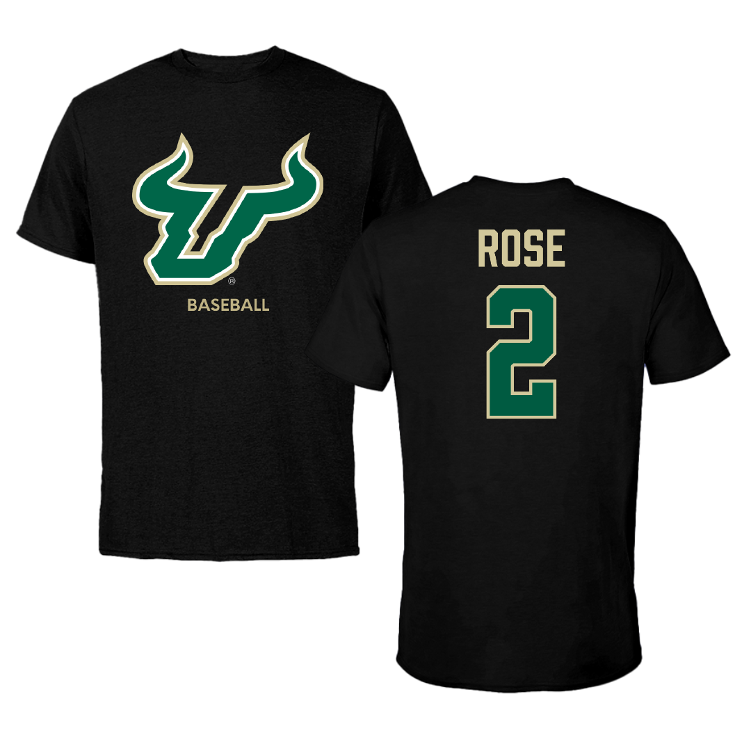 University of South Florida Baseball Black Performance Tee - #2 Matt Rose