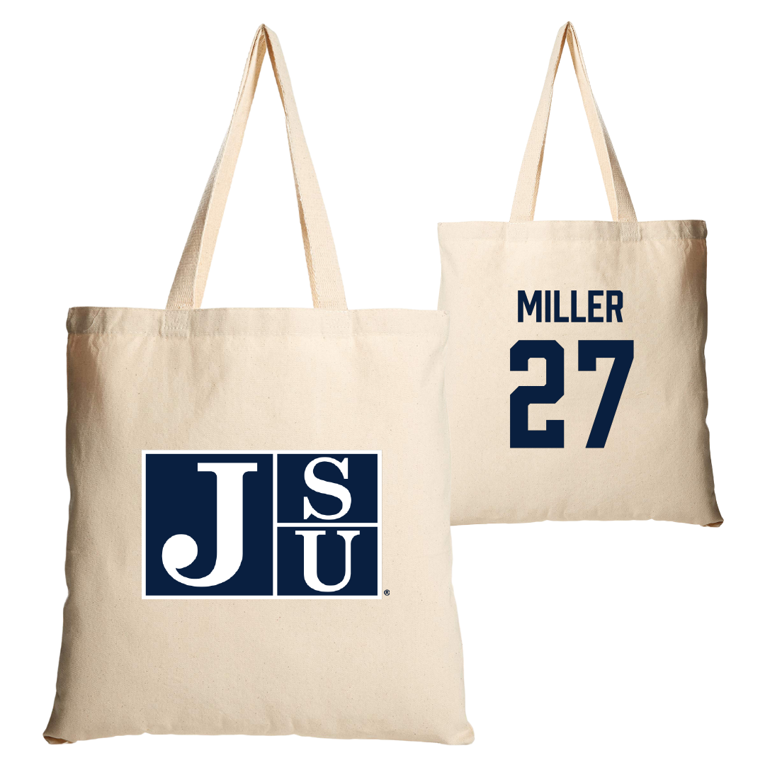 Jackson State University Football Tan Canvas Tote Bag - #27 Ahmad Miller