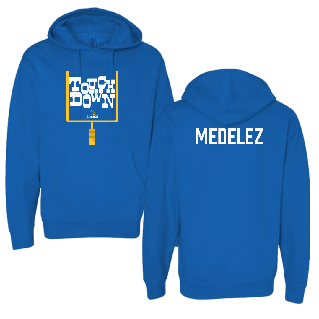Texas A&M University-Kingsville Football Blue Touchdown Hoodie - Christopher Medelez