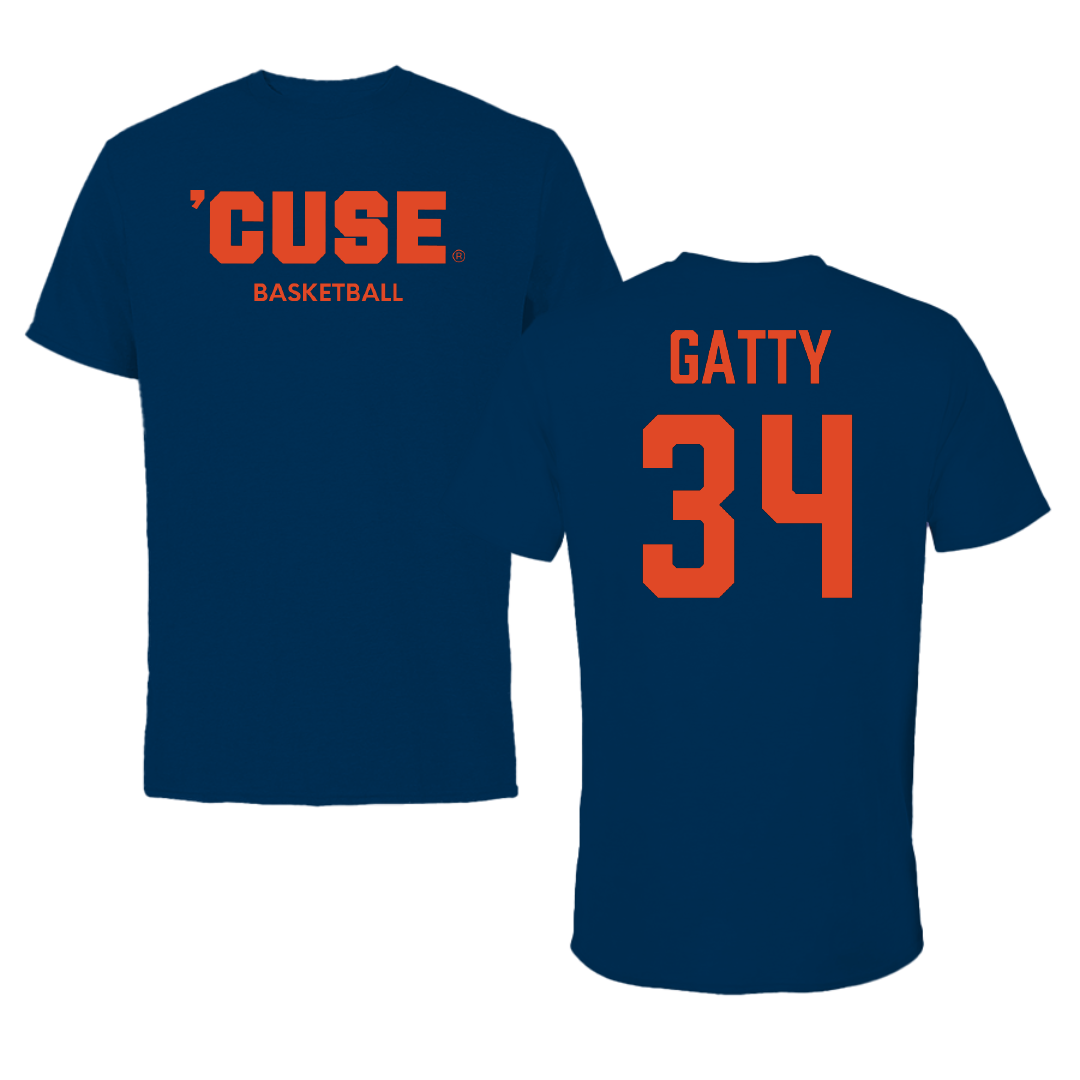 Syracuse University Basketball (M) Navy Performance Tee - #34 Christopher Gatty