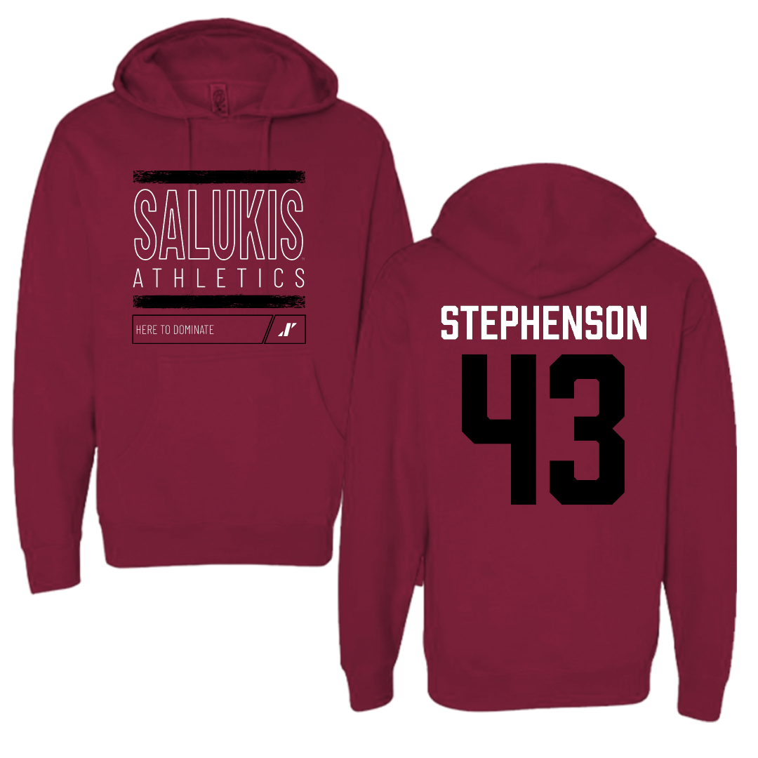 Southern Illinois University at Carbondale Football Maroon Dominate Hoodie - #43 Cade Stephenson