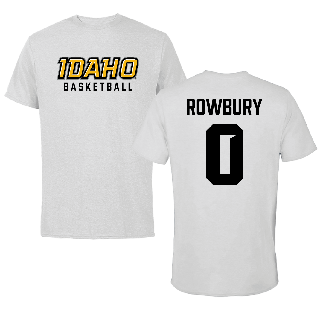University of Idaho Basketball (M) Light Gray Performance Tee - #0 Brody Rowbury