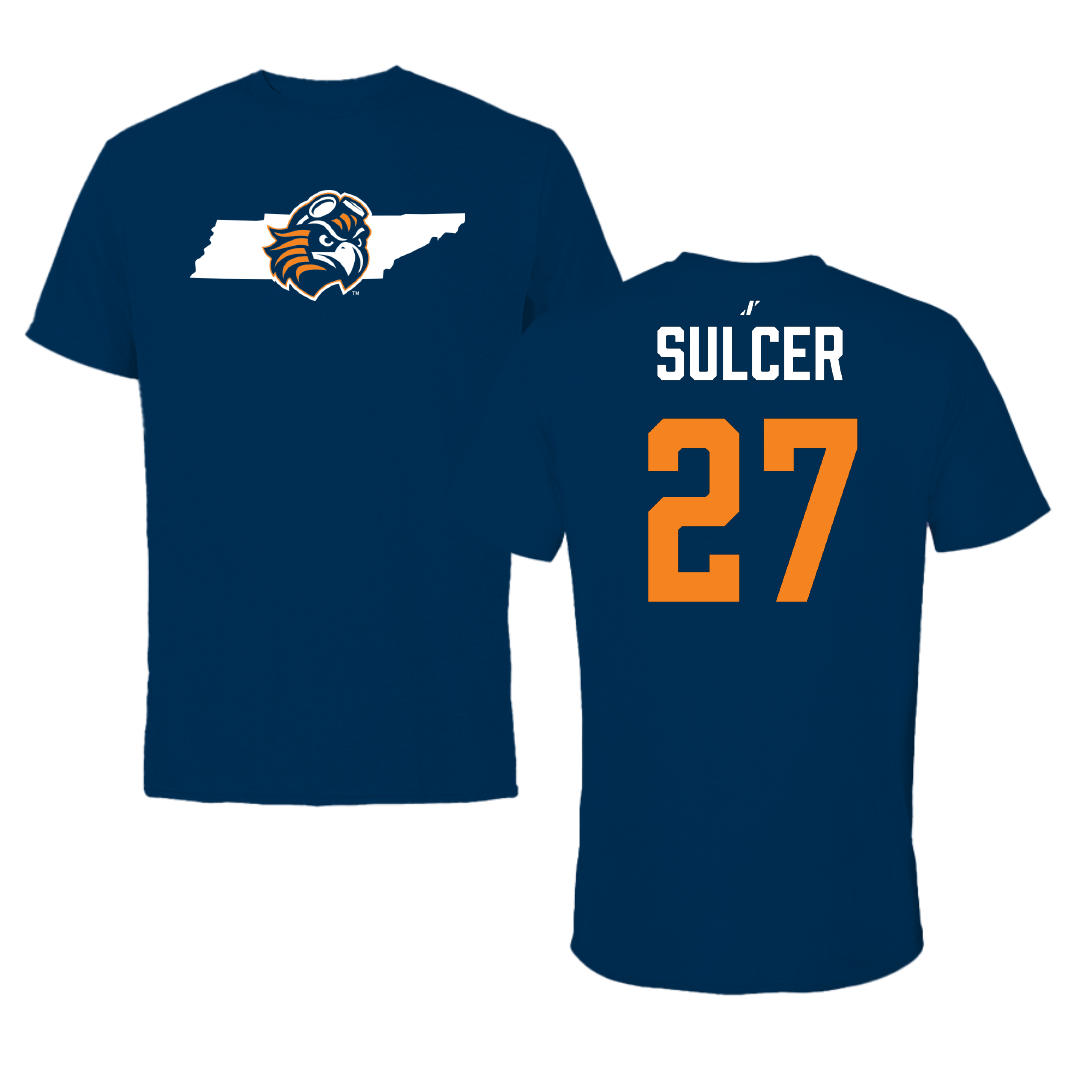 University of Tennessee at Martin Volleyball Navy State Performance Tee - #27 Dylan Sulcer