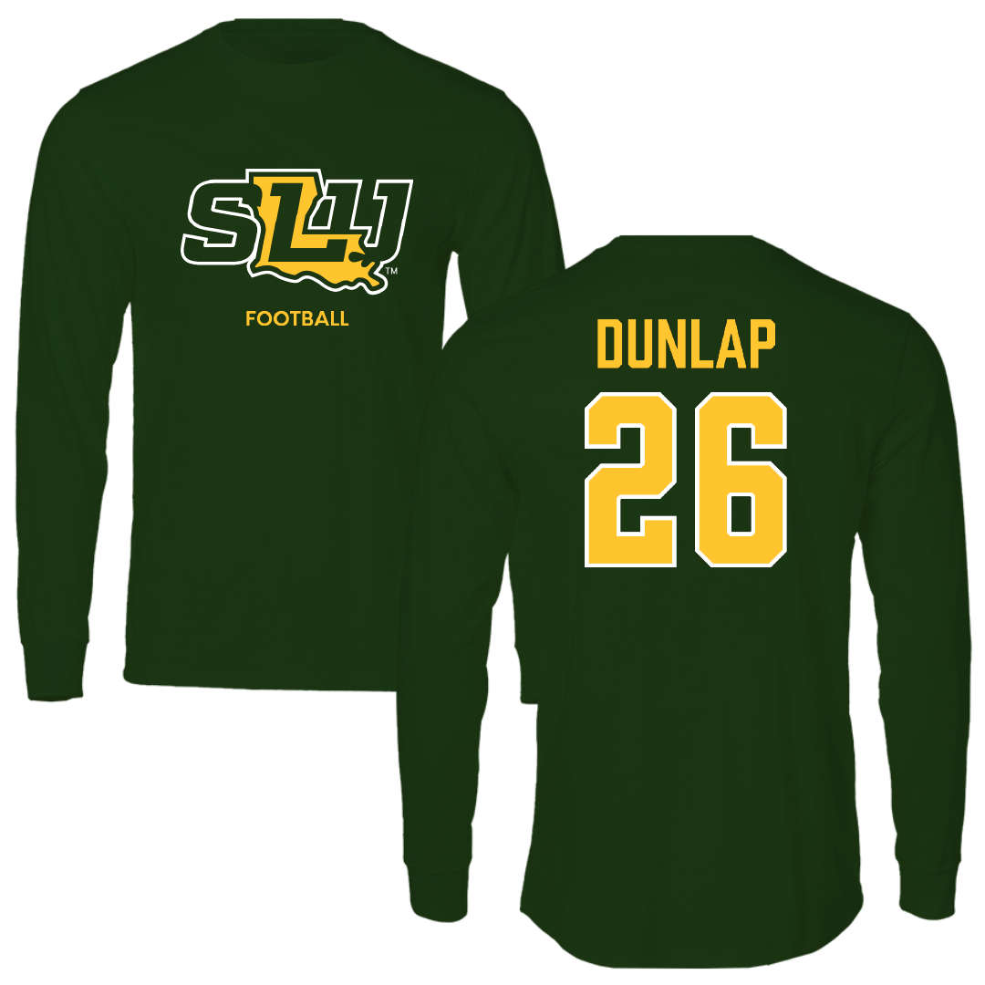 Southeastern Louisiana University Football Forest Green Long Sleeve - #26 Austin Dunlap