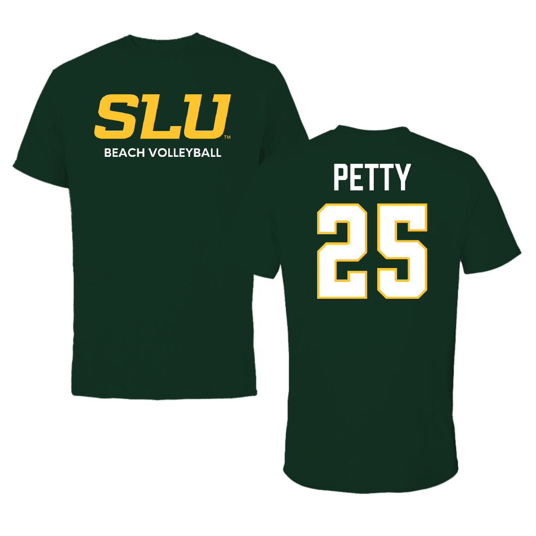 Southeastern Louisiana University Beach Volleyball Forest Green Performance Tee - #25 Carley Petty