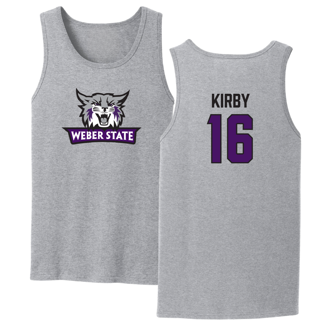 Weber State University Soccer Sport Gray Tank Top - #16 Grace Kirby