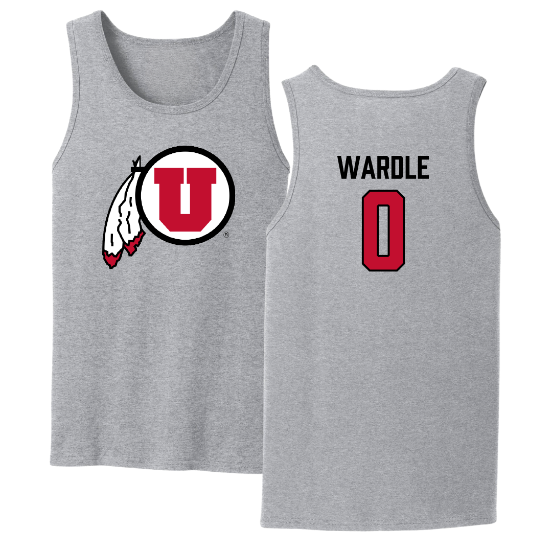 University of Utah Soccer Sport Gray Tank Top - #0 Kasey Wardle