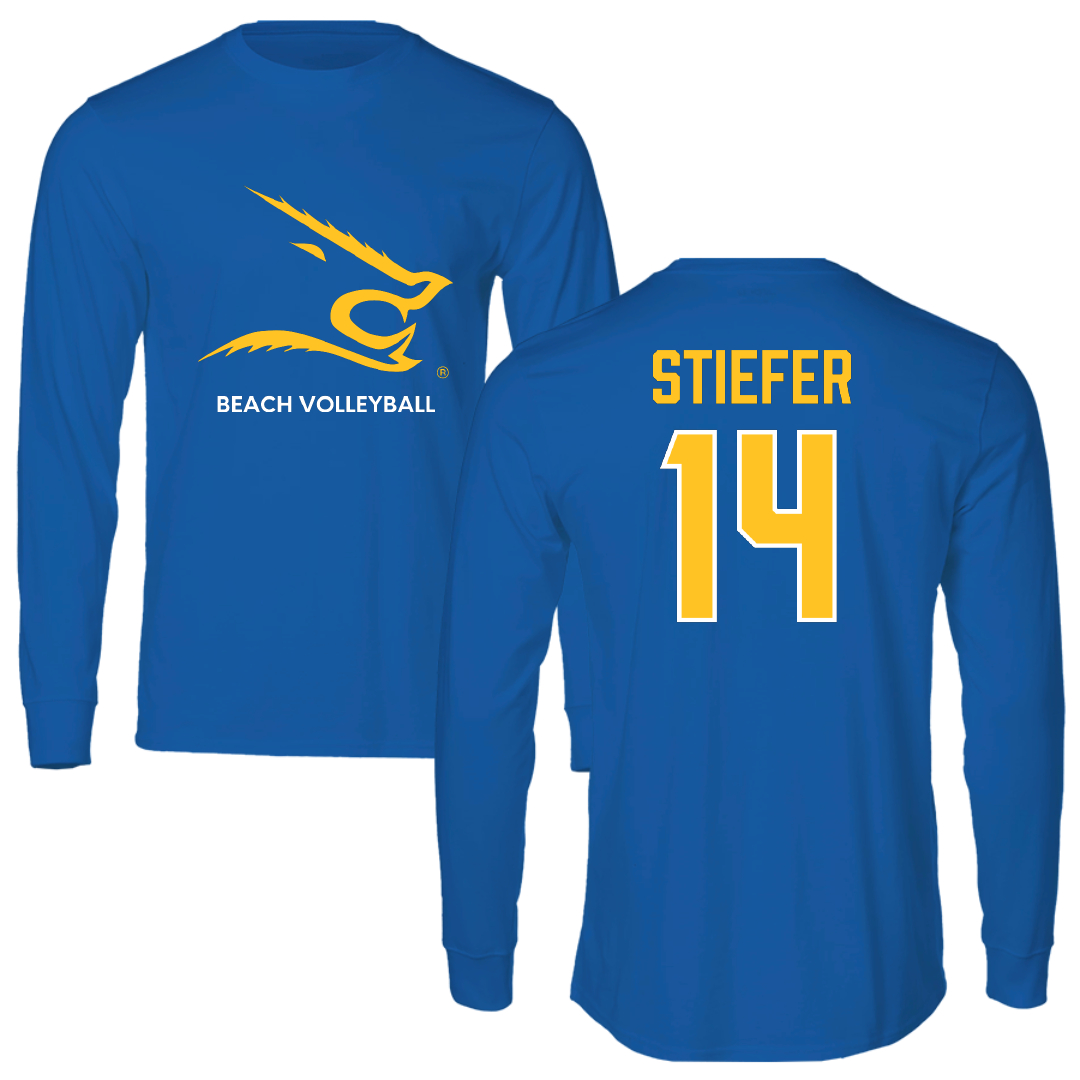 Texas A&M University-Kingsville Beach Volleyball Blue Long Sleeve - #14 Meghan Stiefer