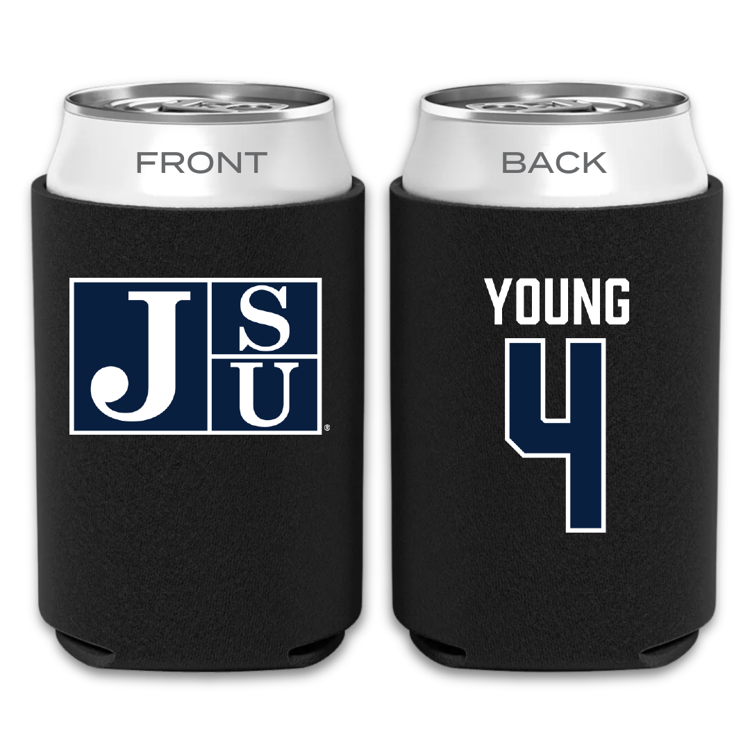 Jackson State University Basketball Black Can Cooler - #4 Coltie Young