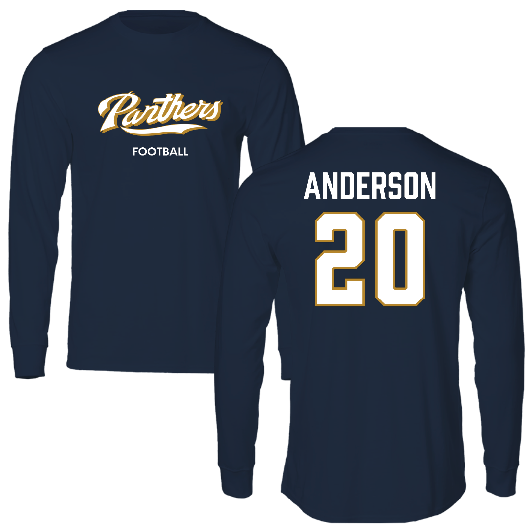 Florida International University Football Navy Performance Long Sleeve - #20 JT Anderson