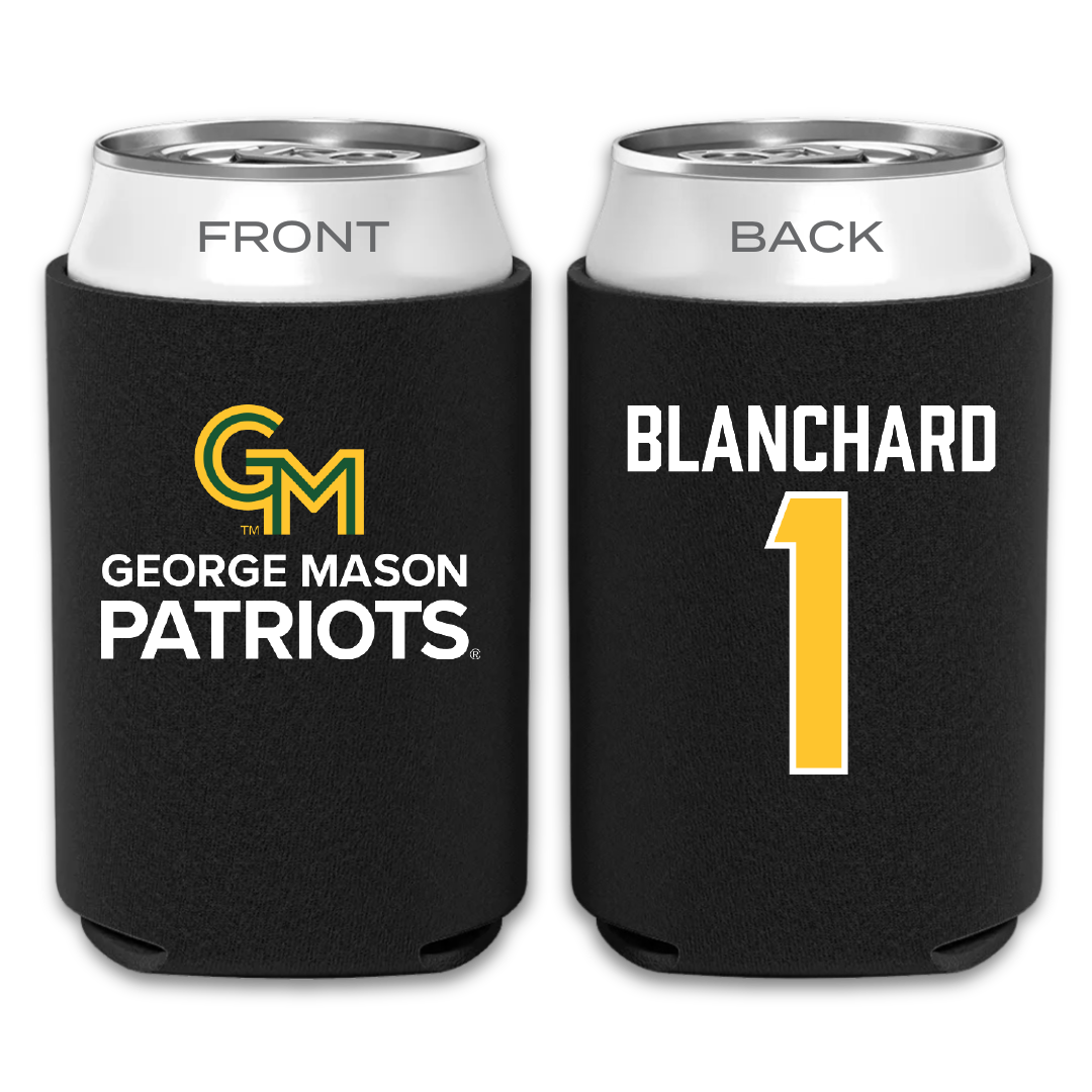 George Mason University Baseball Black Can Cooler - #1 Evan Blanchard