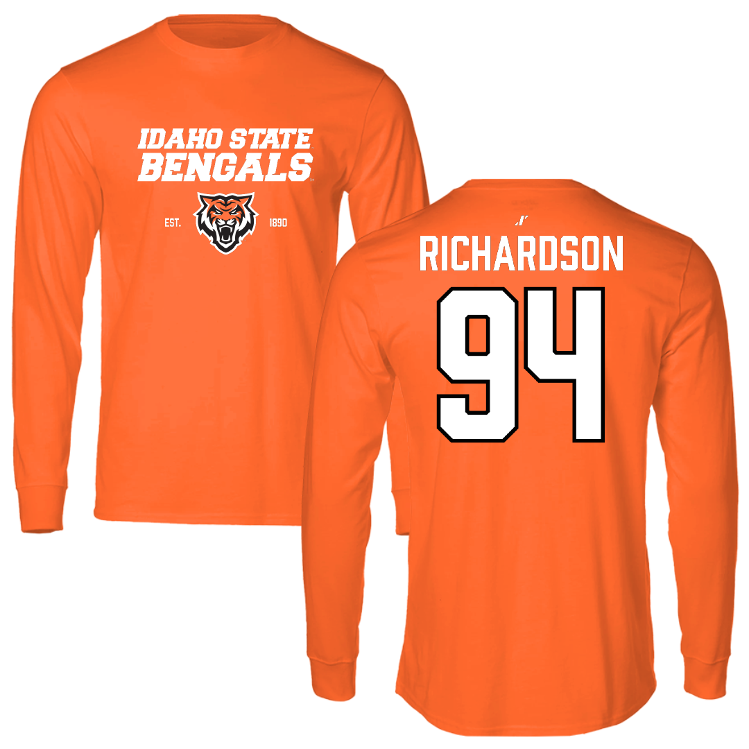 Idaho State University Football Orange General Long Sleeve - #94 Malik Richardson