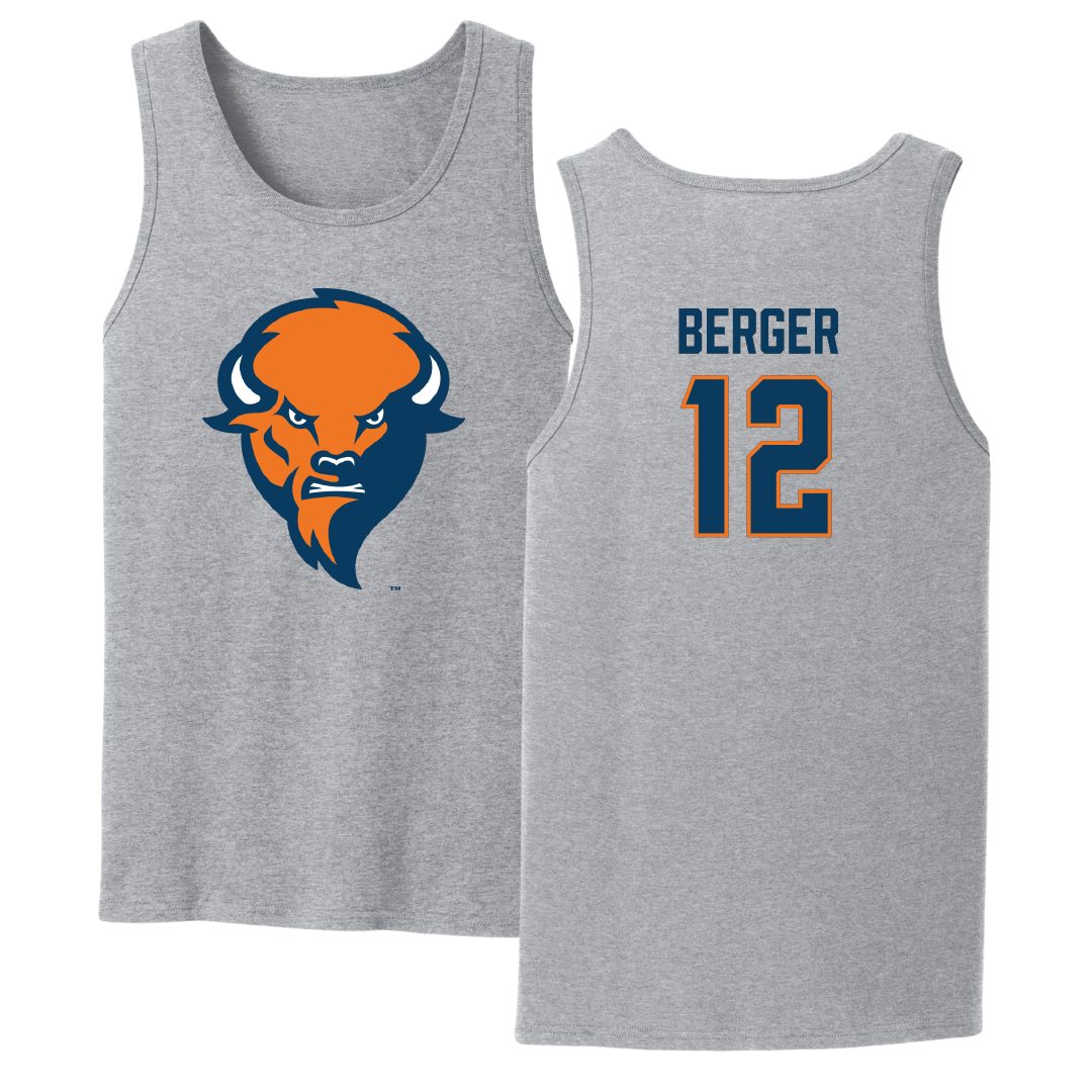 Bucknell University Basketball Sport Gray Tank Top - #12 Quin Berger